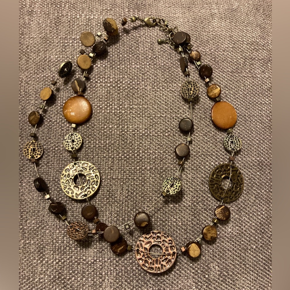 Multi chain boho choker necklace